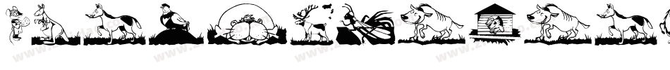 Children Animals Friends字体转换